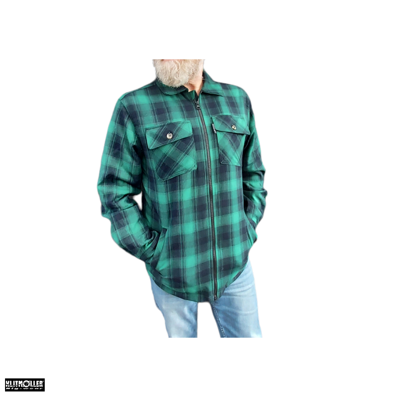 Oceanman shirt med foer (Green)